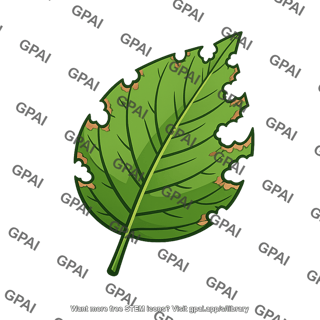 Plant leaf eaten