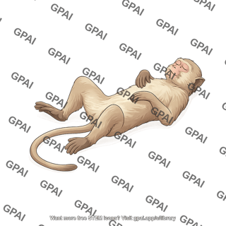 Cynomolgus monkey supine 3 4 view