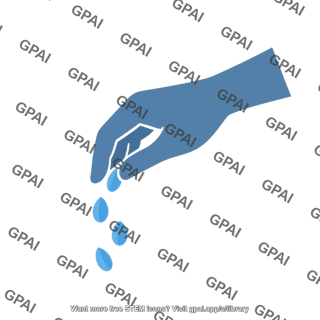 Hand with seeds symbol