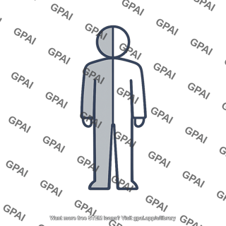 Split human figure