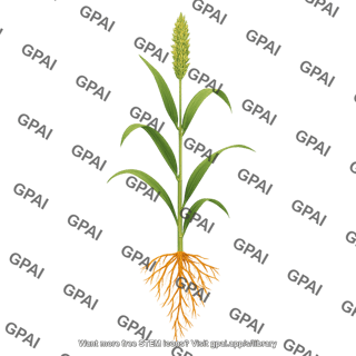 Wheat stem extension stage with roots