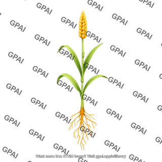 Wheat seedling 3 with roots