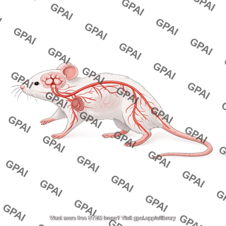 Mouse circulatory system circle of willis on brain and body