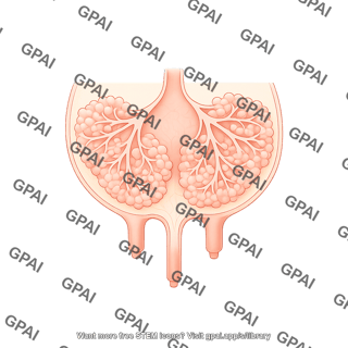 Cow udder cross section schematic