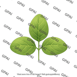Soybean trifolate leaf round ovate