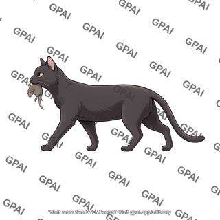 Cat lateral with mouse