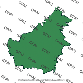 Irregular green silhouette