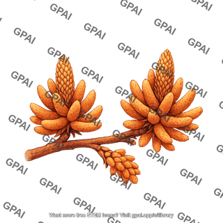 Pollen cones pinus ponderosa on branch 229