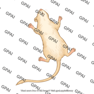 Mongolian gerbil meriones unguiculatus supine