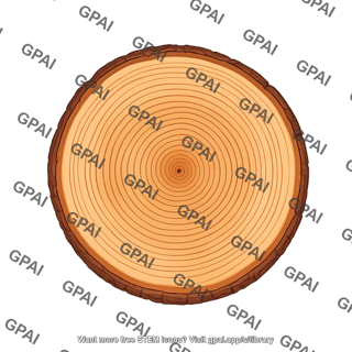 Wood tree cross section