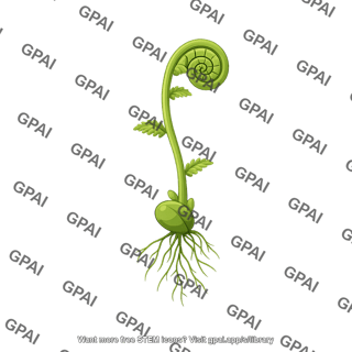 Fern young sporophyte