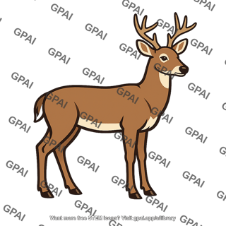 Antlered deer