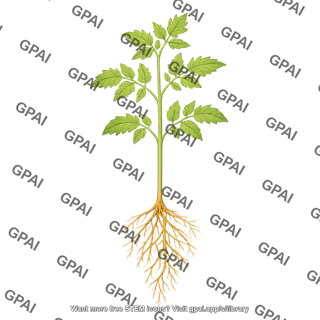 Tomato seedling with roots