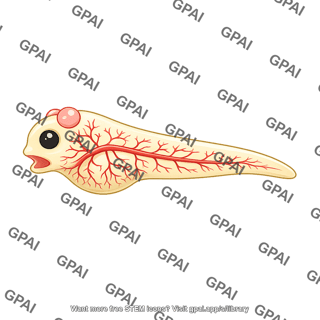 Zebrafish embryo protruding mouth with vasculature