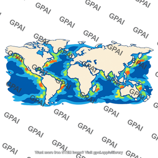 World ocean productivity map