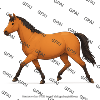 Horse trotting