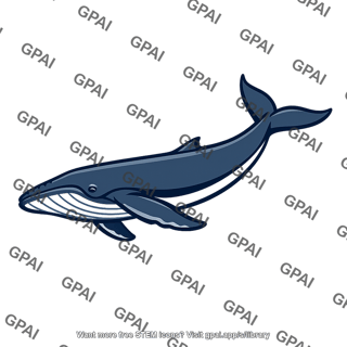 Swimming whale