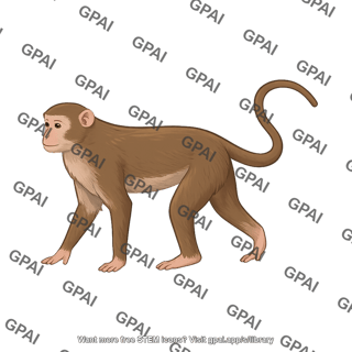 Macaque monkey macaca fascicularis