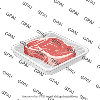 Steak packaged