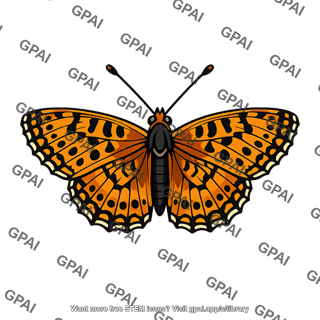 Bog fritillary butterfly