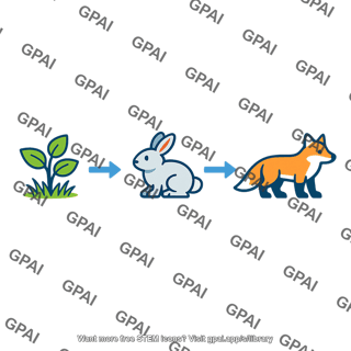 Food chain with organisms