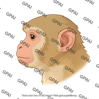 Rhesus macaque monkey head lateral