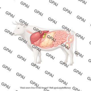 Bull with internal organs