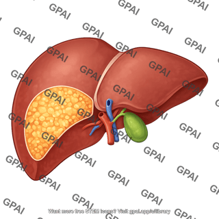 Cow liver inferior with cross section 244