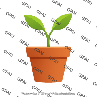 Seedling in pot symbol