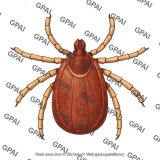 Cattle tick rhipicephalus microplus female 381