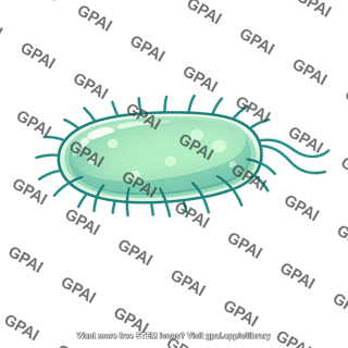 Microbe with surface projections