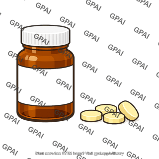 Medicine bottle with pills