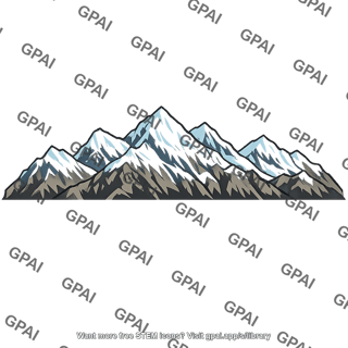 Snow capped mountain range