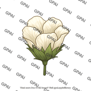 Cotton flower blooming