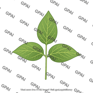 Soybean leaf pointed ovate