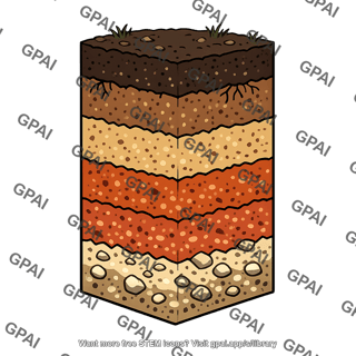 Soil profile cross section