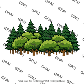 Pine oak forest