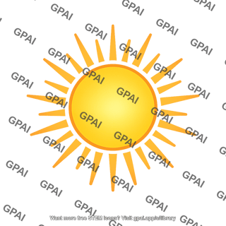 Direct sunlight sun icon