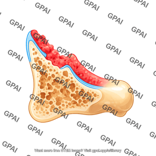 Mouse tarsal proximal end sagittal cut arthritic