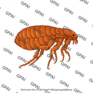 Cat flea ctenocephalides felis male