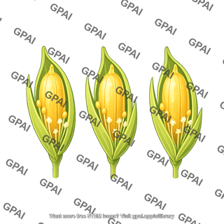 Rice grain ripening in floret 3