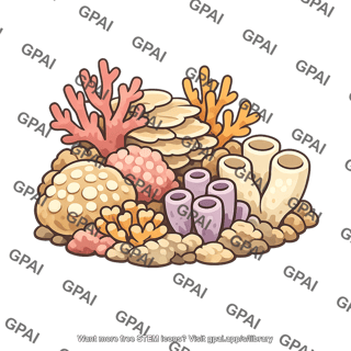Coral reef with sponges