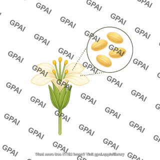 Arabidopsis flower with pollen