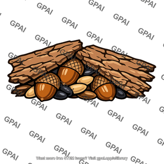 Food cache under bark
