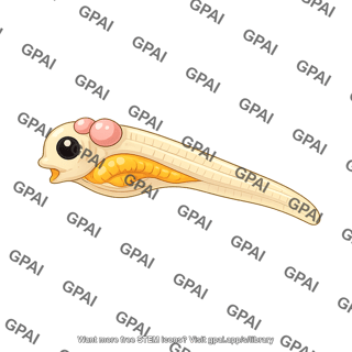 Zebrafish embryo protruding mouth with intestinal tract