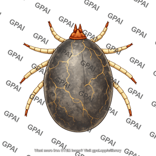 Cattle tick rhipicephalus microplus female engorged