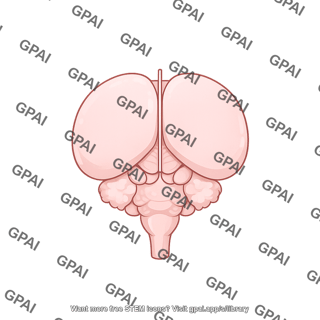 Mouse brain dorsal with anterior coronal plane 319