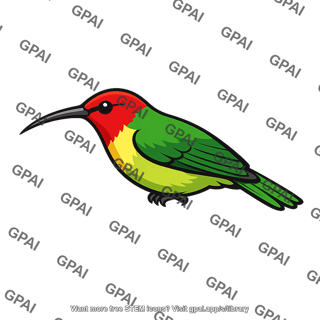 Colorful nectar bird