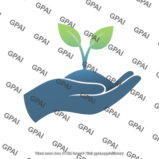 Hand and seedling symbol