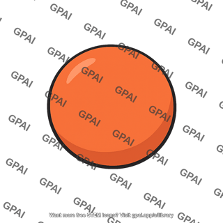Rubber ball orange sized